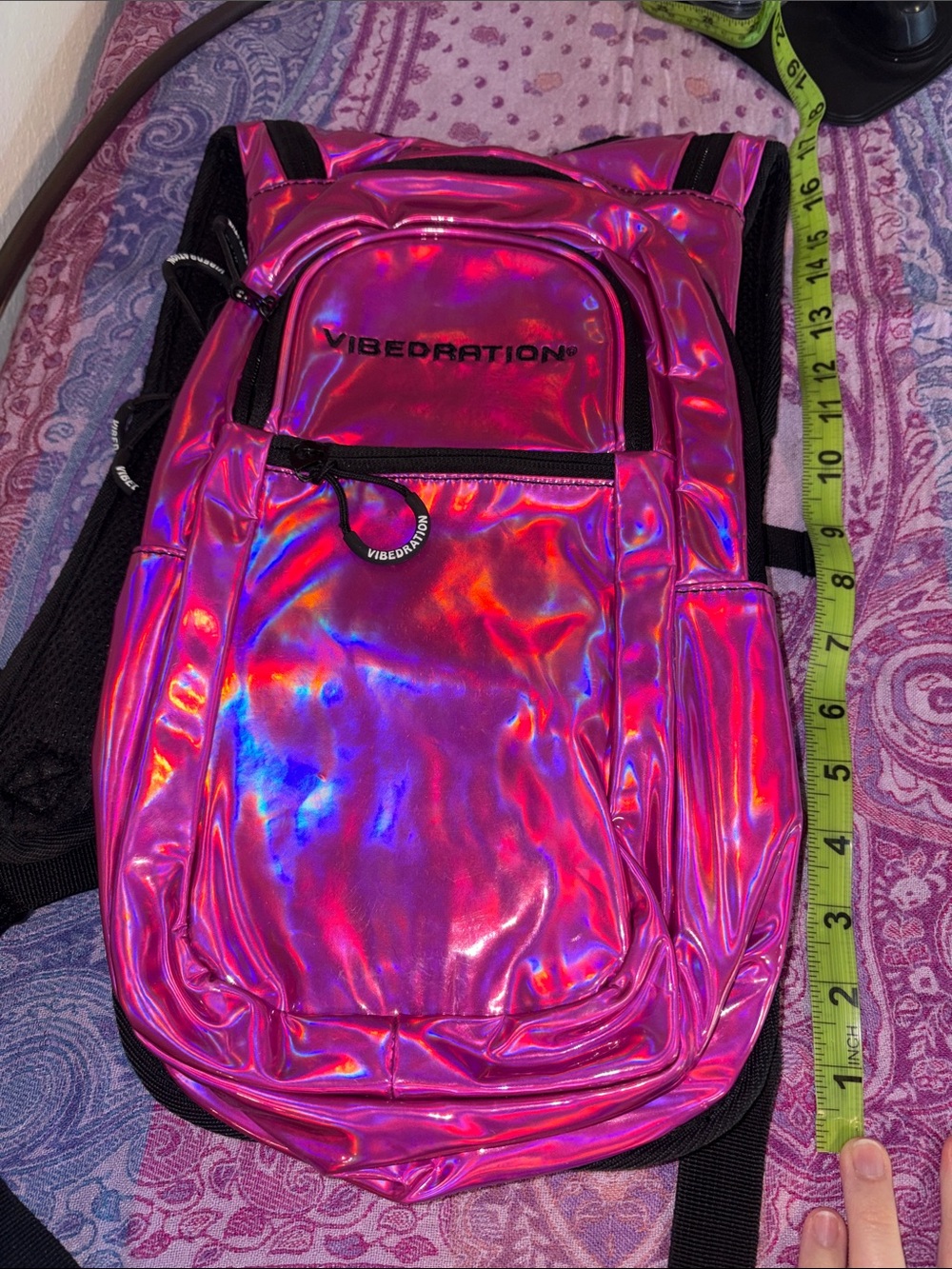 Holographic Hot Pink Vibedration Hydration Pack - Picture 3 of 14